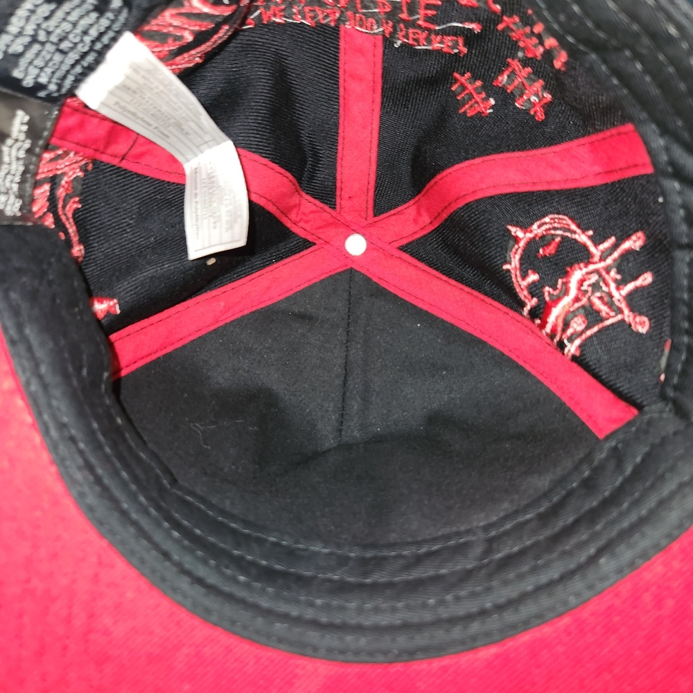 Daddy's Lil Monster Two-Tone Black and Red Snapback Hat - Picture 12 of 12